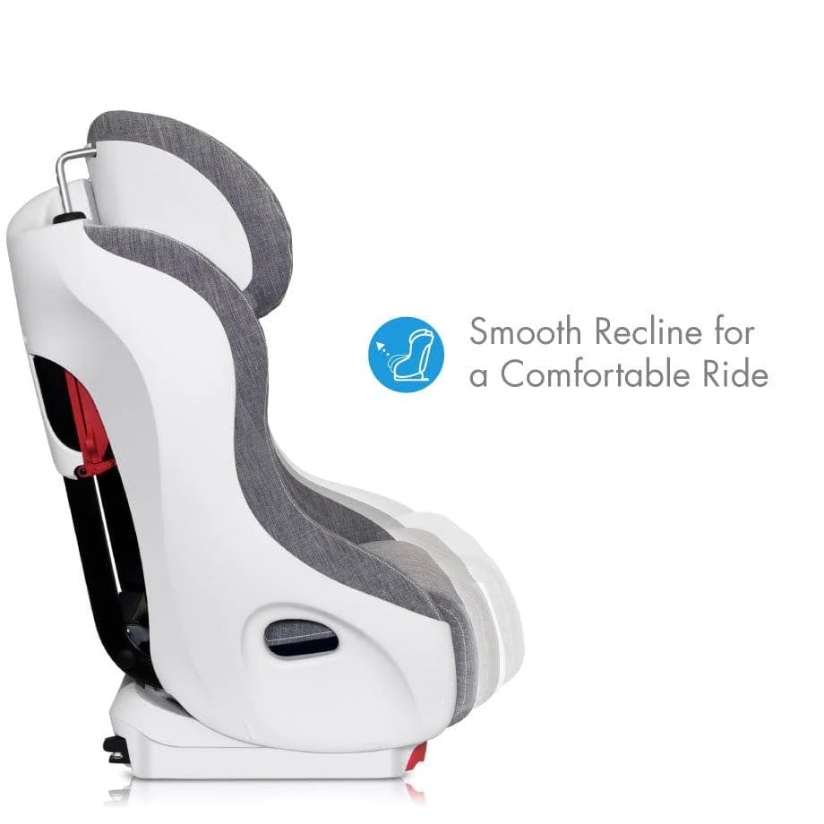 Foonf Convertible Car Seat with Rigid Latch, Crumple Zone Safety System, Adjustable Headrest, Reclining Design, Anti-Rebound Bar & Flame Retardant-Free (Latte Ziip)
