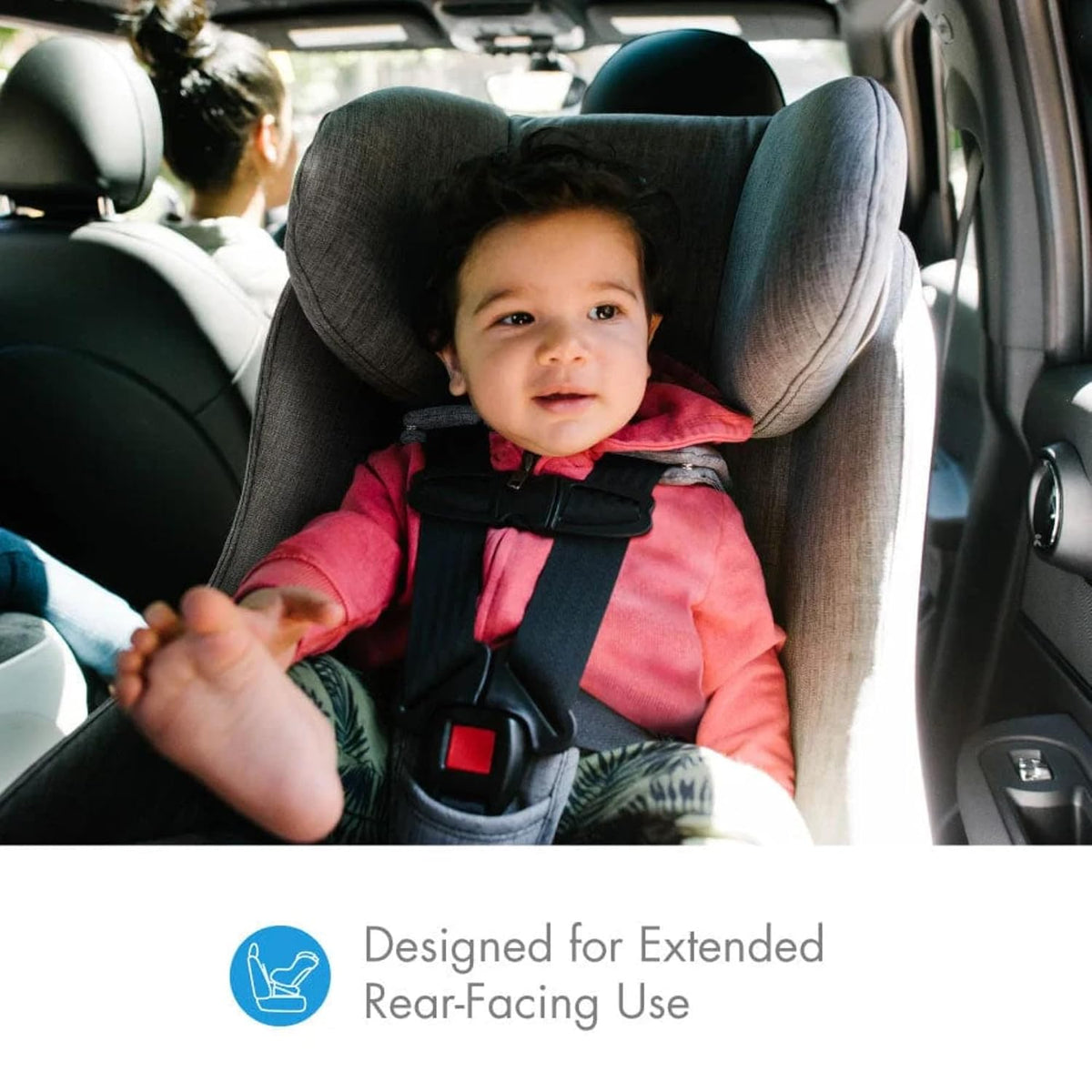 Foonf Convertible Car Seat with Rigid Latch, Crumple Zone Safety System, Adjustable Headrest, Reclining Design, Anti-Rebound Bar & Flame Retardant-Free (Latte Ziip)