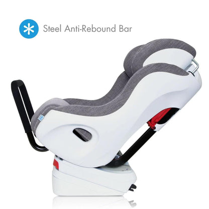 Foonf Convertible Car Seat with Rigid Latch, Crumple Zone Safety System, Adjustable Headrest, Reclining Design, Anti-Rebound Bar & Flame Retardant-Free (Latte Ziip)