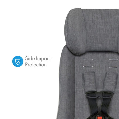 Foonf Convertible Car Seat with Rigid Latch, Crumple Zone Safety System, Adjustable Headrest, Reclining Design, Anti-Rebound Bar & Flame Retardant-Free (Latte Ziip)