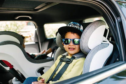 Foonf Convertible Car Seat with Rigid Latch, Crumple Zone Safety System, Adjustable Headrest, Reclining Design, Anti-Rebound Bar & Flame Retardant-Free (Latte Ziip)