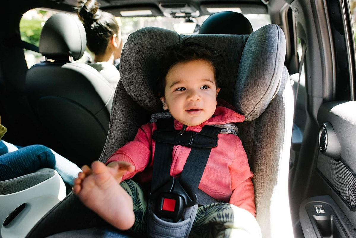 Foonf Convertible Car Seat with Rigid Latch, Crumple Zone Safety System, Adjustable Headrest, Reclining Design, Anti-Rebound Bar & Flame Retardant-Free (Latte Ziip)