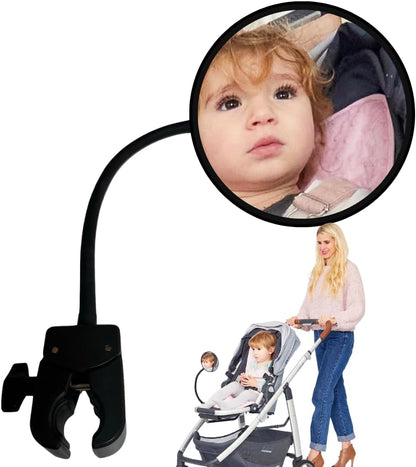 Stroller Mirror - See Your Baby's Face on Stroller Walks. Stroller Accessories to Connect & Engage in Pram or Stroller. Universal Stroller Attachment. ( OG)