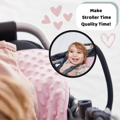 Stroller Mirror - See Your Baby's Face on Stroller Walks. Stroller Accessories to Connect & Engage in Pram or Stroller. Universal Stroller Attachment. ( OG)
