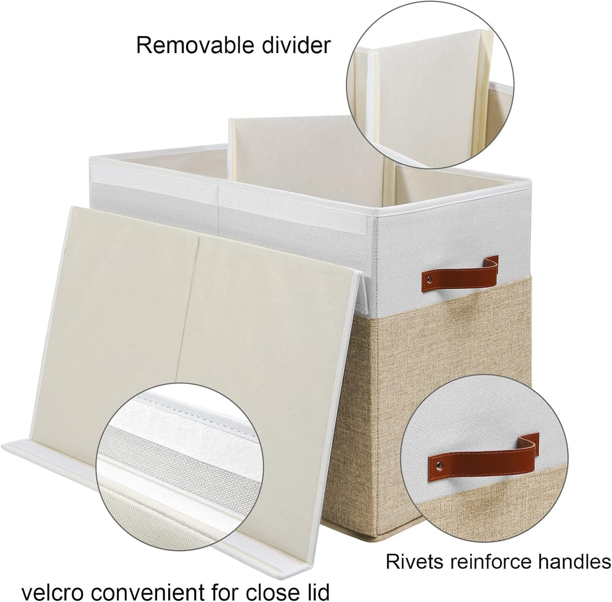 Extra Large Toy Storage Box with Lid,Toy Chest Bin Basket with Dividers