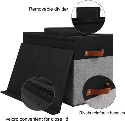 Extra Large Toy Storage Box with Lid,Toy Chest Bin Basket with Dividers