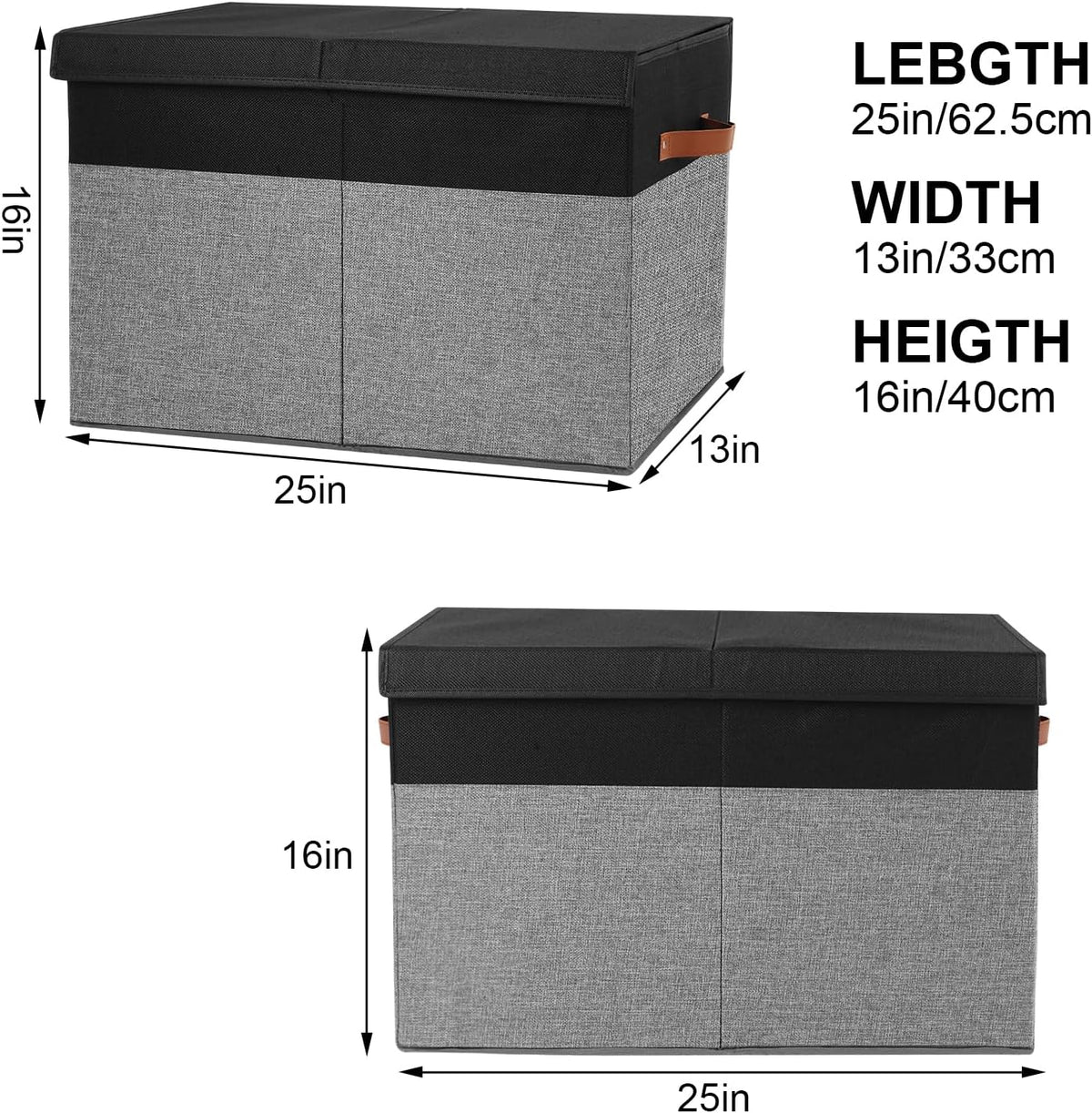 Extra Large Toy Storage Box with Lid,Toy Chest Bin Basket with Dividers