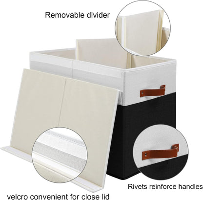 Extra Large Toy Storage Box with Lid,Toy Chest Bin Basket with Dividers