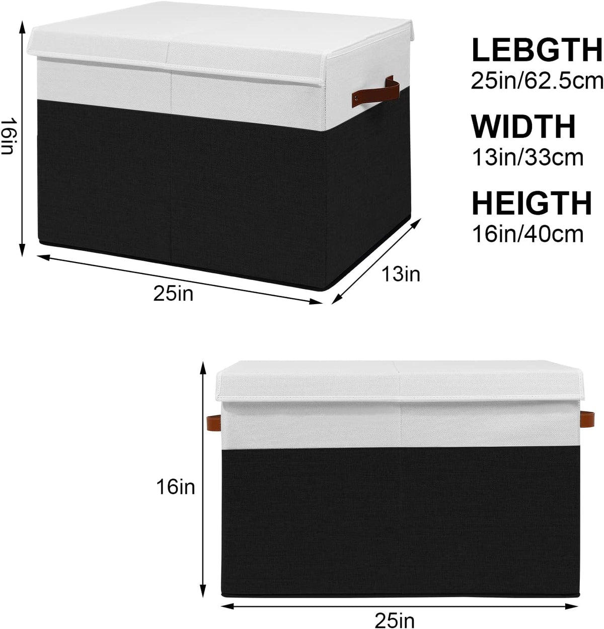 Extra Large Toy Storage Box with Lid,Toy Chest Bin Basket with Dividers