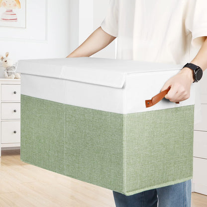 Extra Large Toy Storage Box with Lid,Toy Chest Bin Basket with Dividers