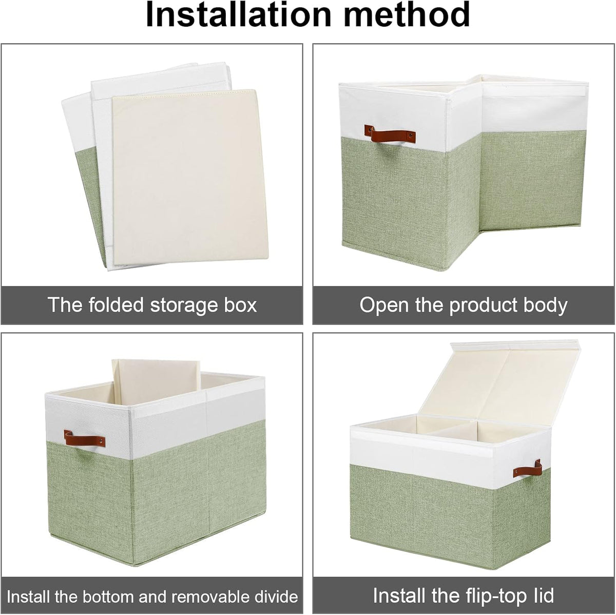 Extra Large Toy Storage Box with Lid,Toy Chest Bin Basket with Dividers