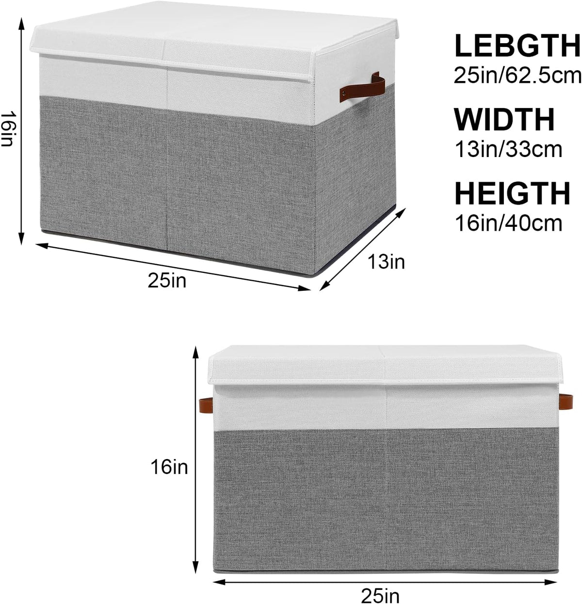Extra Large Toy Storage Box with Lid,Toy Chest Bin Basket with Dividers