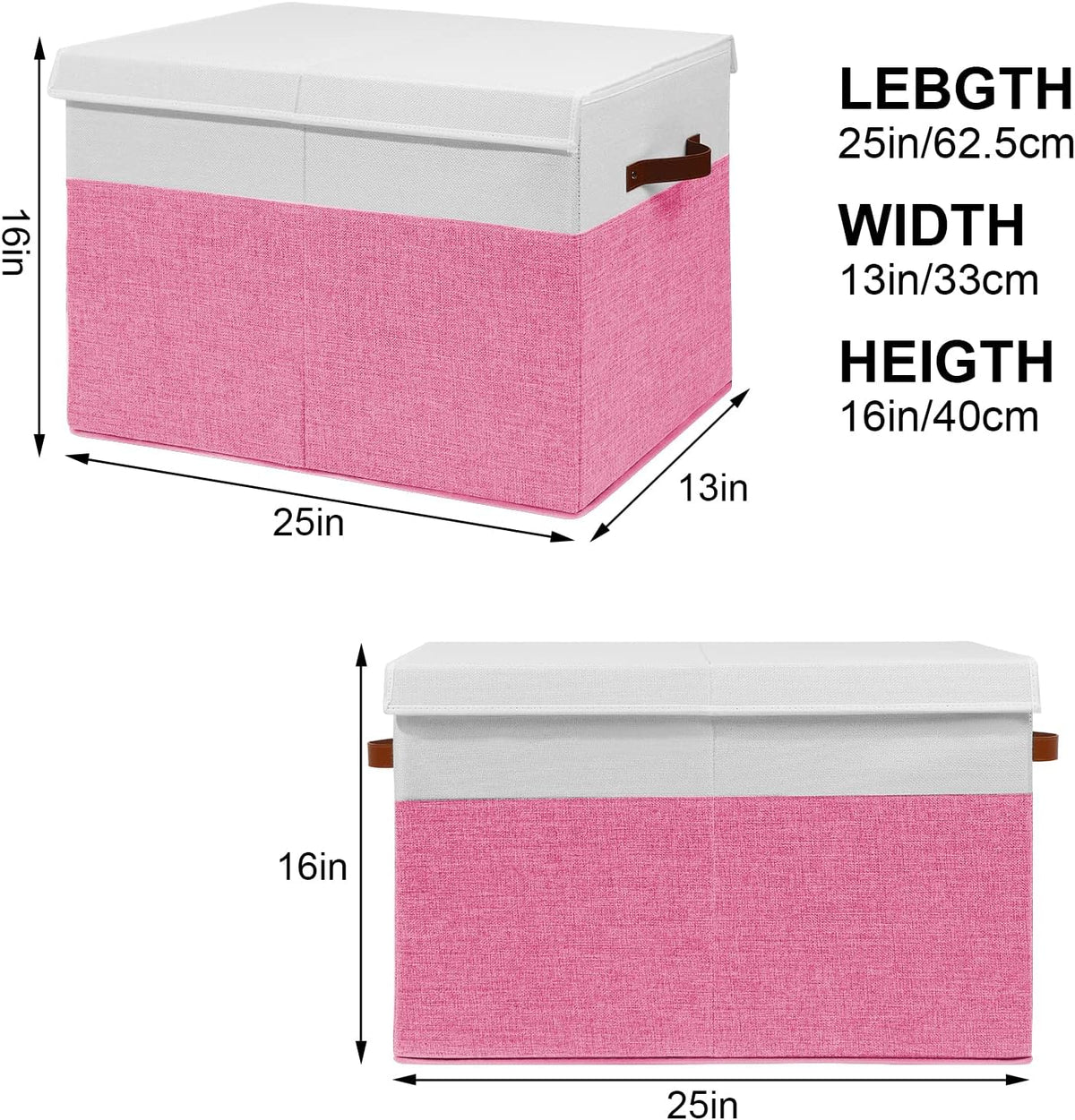 Extra Large Toy Storage Box with Lid,Toy Chest Bin Basket with Dividers