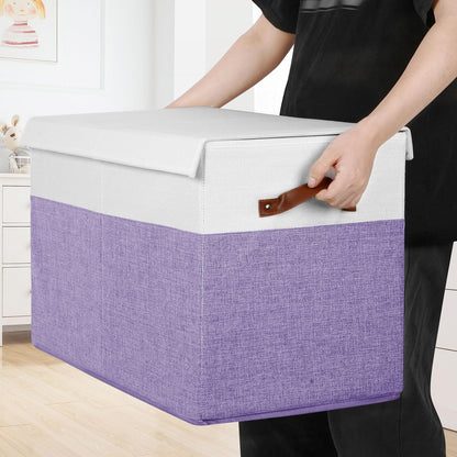 Extra Large Toy Storage Box with Lid,Toy Chest Bin Basket with Dividers