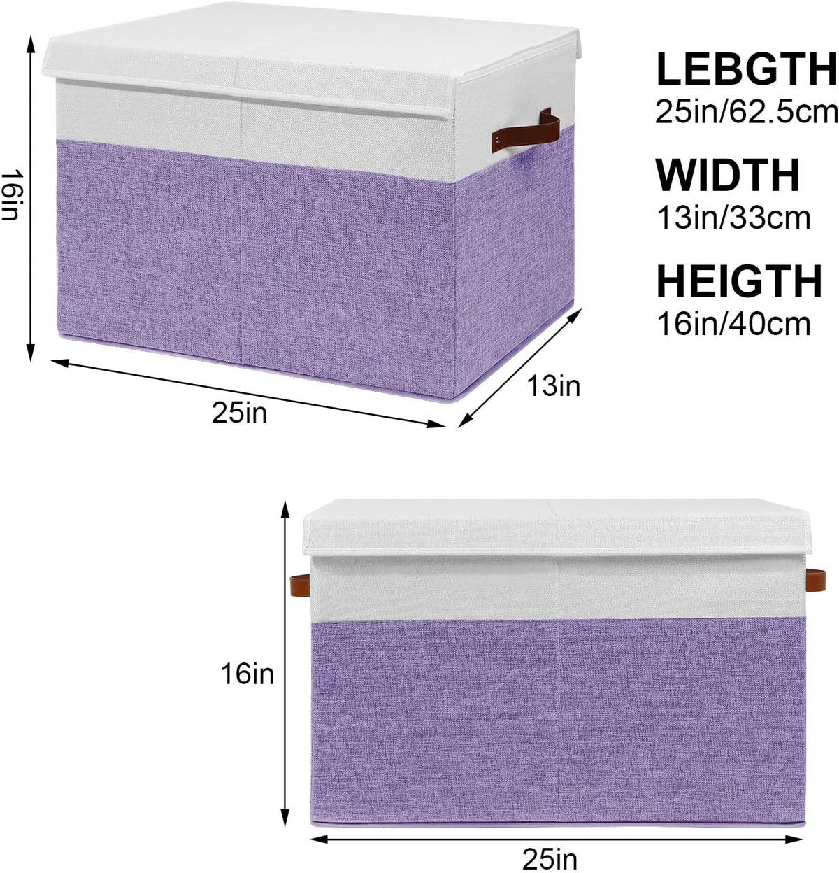 Extra Large Toy Storage Box with Lid,Toy Chest Bin Basket with Dividers