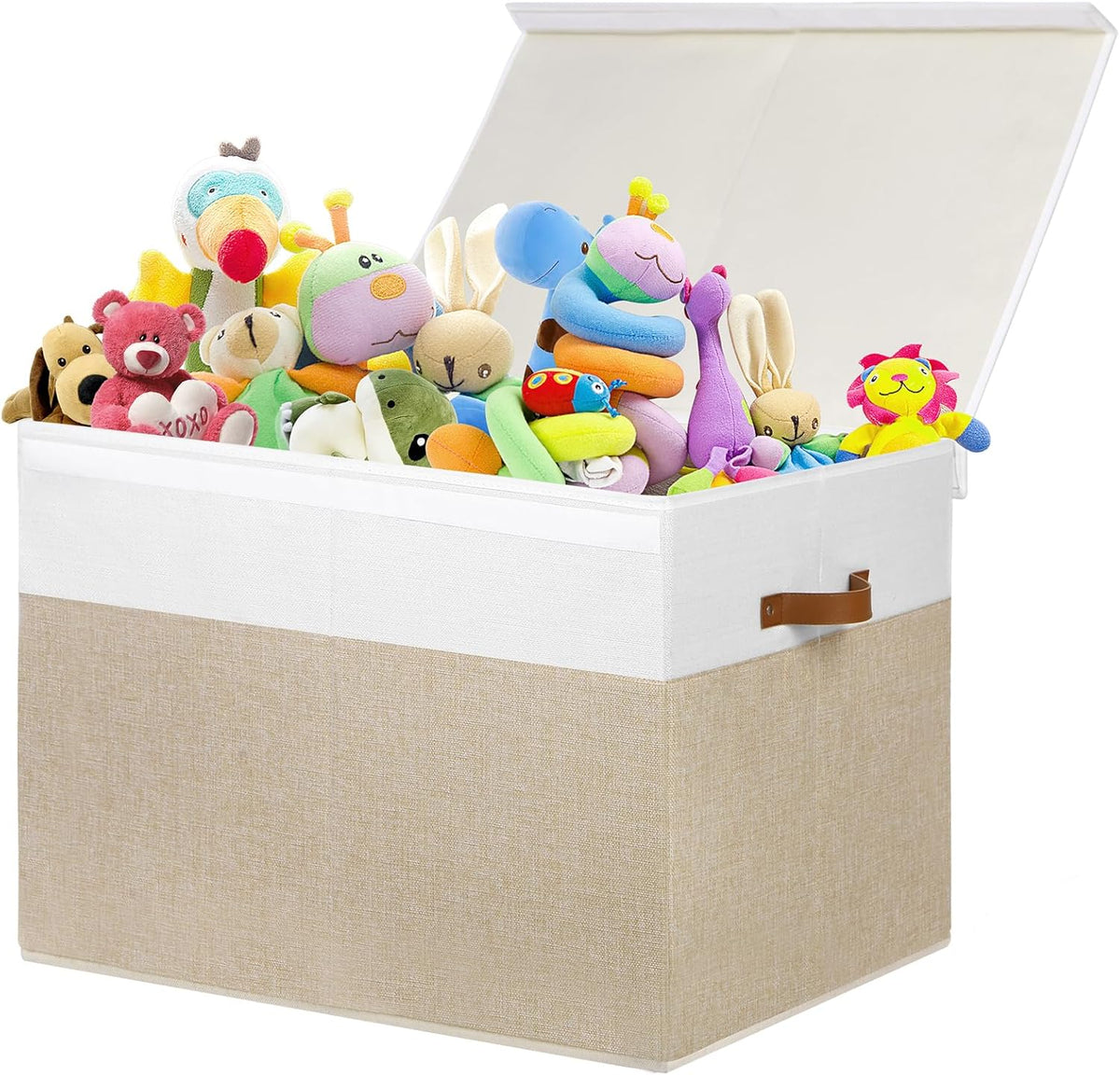 Extra Large Toy Storage Box with Lid,Toy Chest Bin Basket with Dividers