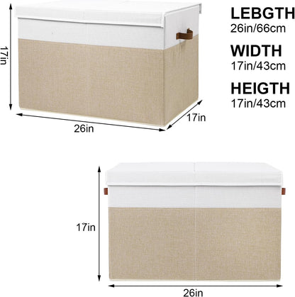 Extra Large Toy Storage Box with Lid,Toy Chest Bin Basket with Dividers