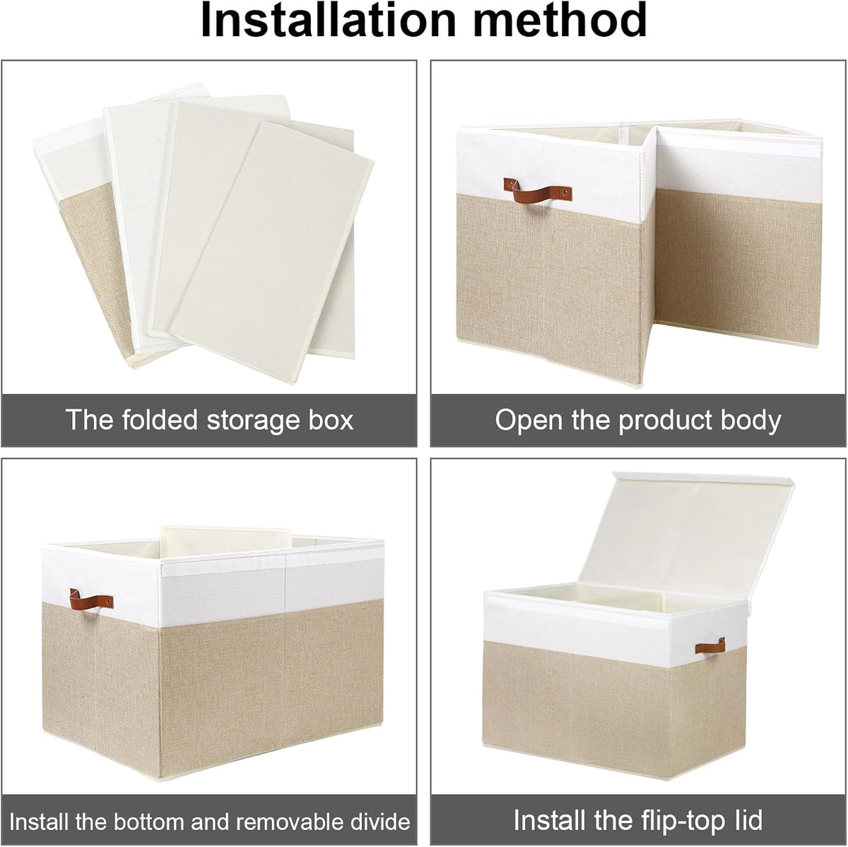 Extra Large Toy Storage Box with Lid,Toy Chest Bin Basket with Dividers
