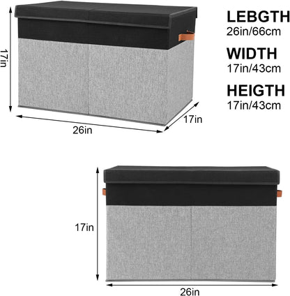 Extra Large Toy Storage Box with Lid,Toy Chest Bin Basket with Dividers