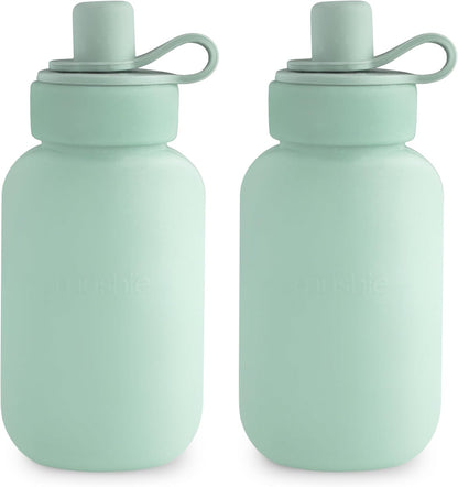 Silicone Puree Pouch 2-Pack | 5 oz Reusable Baby Food Pouches (Cambridge Blue)