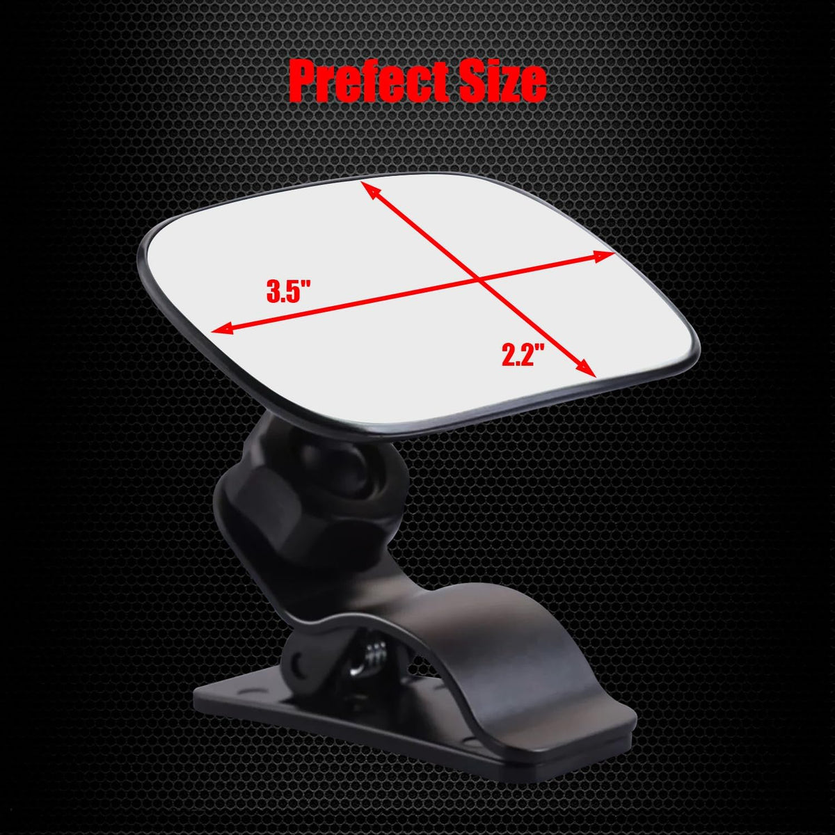 Clip On Amusing Baby Car Mirror, Adjustabe HD Glass Convex Wide Angle Interior Rearview Baby Rear Facing Mirror (Amusing Framed Rectangle, Small, 3.5" X 2.2")