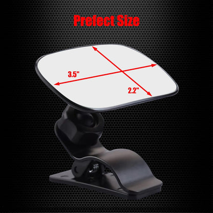 Clip On Amusing Baby Car Mirror, Adjustabe HD Glass Convex Wide Angle Interior Rearview Baby Rear Facing Mirror (Amusing Framed Rectangle, Small, 3.5" X 2.2")