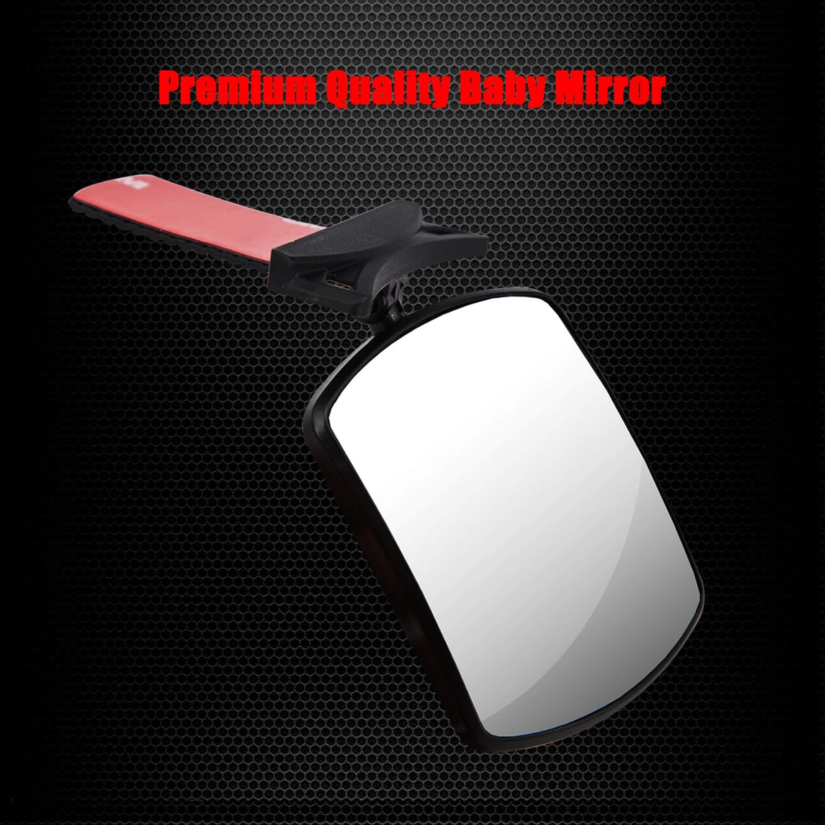 Clip On Amusing Baby Car Mirror, Adjustabe HD Glass Convex Wide Angle Interior Rearview Baby Rear Facing Mirror (Amusing Framed Rectangle, Small, 3.5" X 2.2")