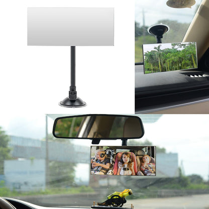 Clip On Amusing Baby Car Mirror, Adjustabe HD Glass Convex Wide Angle Interior Rearview Baby Rear Facing Mirror (Amusing Framed Rectangle, Small, 3.5" X 2.2")