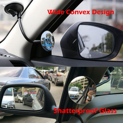 Clip On Amusing Baby Car Mirror, Adjustabe HD Glass Convex Wide Angle Interior Rearview Baby Rear Facing Mirror (Amusing Framed Rectangle, Small, 3.5" X 2.2")