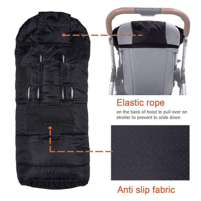 Winter Warm Stroller Footmuff, Waterproof Baby Bunting Bag with Centre and Bottom Open for Easy in and Out, Universal Fit All Strollers, Pram