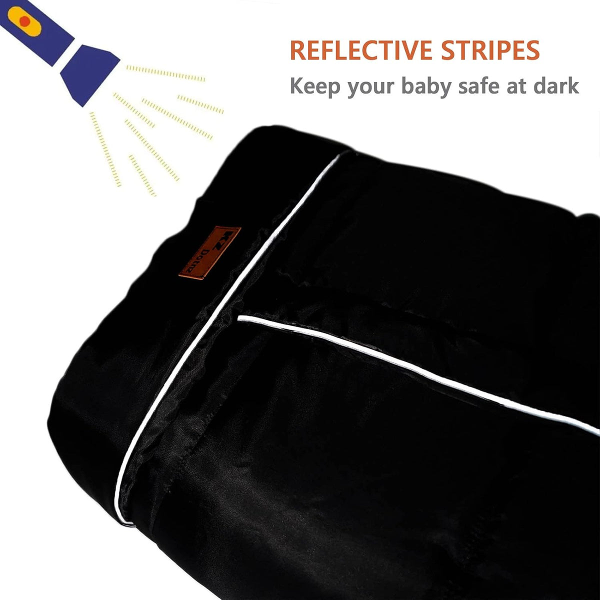 Winter Warm Stroller Footmuff, Waterproof Baby Bunting Bag with Centre and Bottom Open for Easy in and Out, Universal Fit All Strollers, Pram