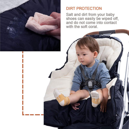 Winter Warm Stroller Footmuff, Waterproof Baby Bunting Bag with Centre and Bottom Open for Easy in and Out, Universal Fit All Strollers, Pram