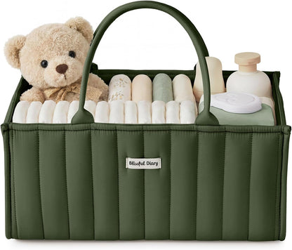 Floral Diaper Caddy Organizer Storage Basket, Pastoral Daisy