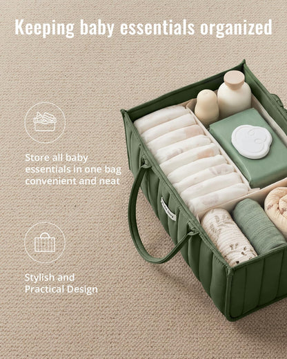 Floral Diaper Caddy Organizer Storage Basket, Pastoral Daisy