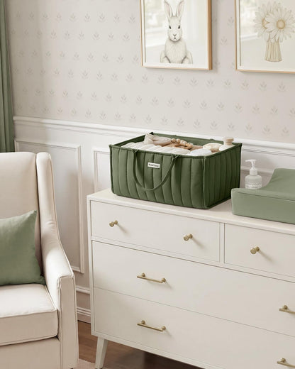 Floral Diaper Caddy Organizer Storage Basket, Pastoral Daisy