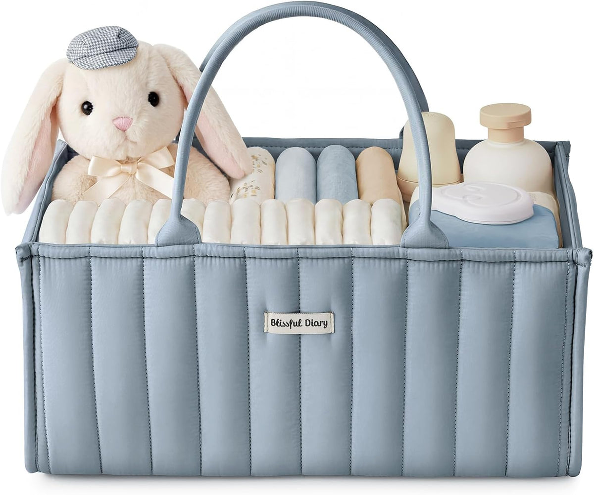 Floral Diaper Caddy Organizer Storage Basket, Pastoral Daisy