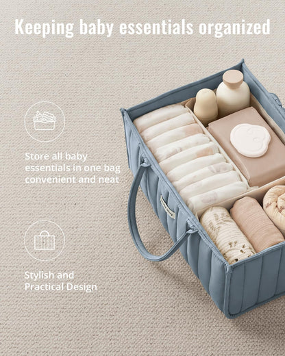 Floral Diaper Caddy Organizer Storage Basket, Pastoral Daisy