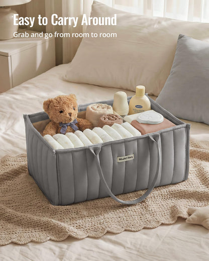 Floral Diaper Caddy Organizer Storage Basket, Pastoral Daisy