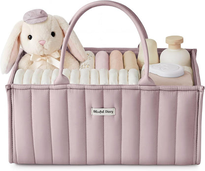 Floral Diaper Caddy Organizer Storage Basket, Pastoral Daisy
