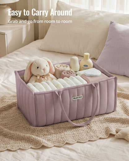 Floral Diaper Caddy Organizer Storage Basket, Pastoral Daisy