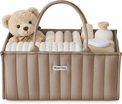 Floral Diaper Caddy Organizer Storage Basket, Pastoral Daisy