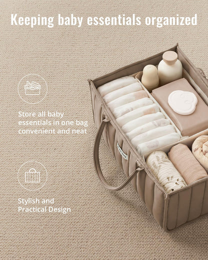 Floral Diaper Caddy Organizer Storage Basket, Pastoral Daisy