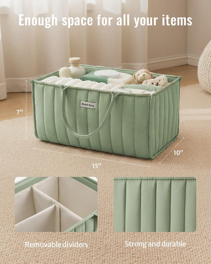 Floral Diaper Caddy Organizer Storage Basket, Pastoral Daisy