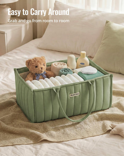 Floral Diaper Caddy Organizer Storage Basket, Pastoral Daisy