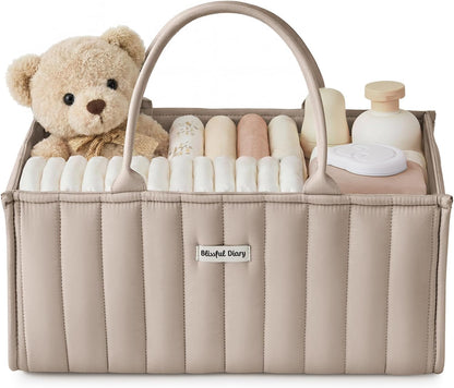 Floral Diaper Caddy Organizer Storage Basket, Pastoral Daisy
