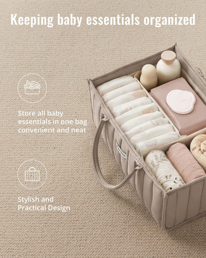 Floral Diaper Caddy Organizer Storage Basket, Pastoral Daisy
