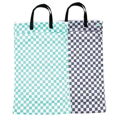 Reusable Hanging Wet Dry Cloth Diaper Bag (Grey Leaf, Grey)