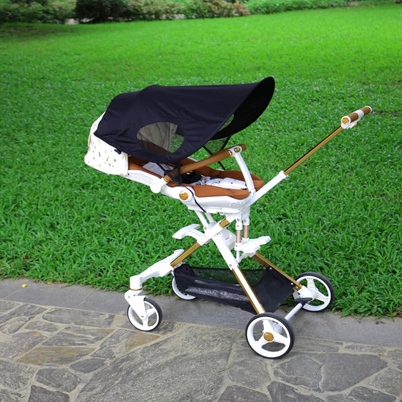 Baby Stroller Sun Shade Sun Rain Shade Blackout Blind Canopy Cover