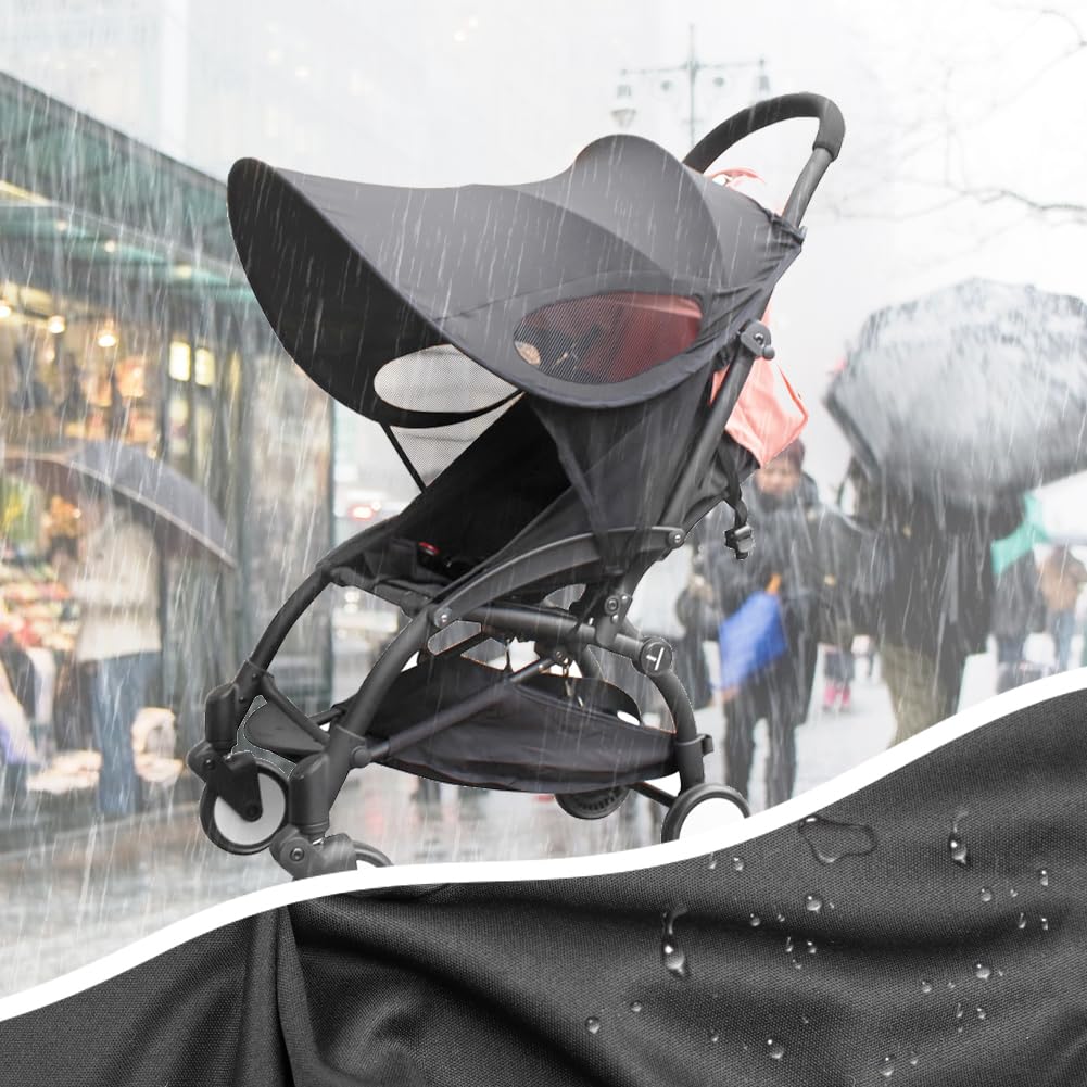 Baby Stroller Sun Shade Sun Rain Shade Blackout Blind Canopy Cover