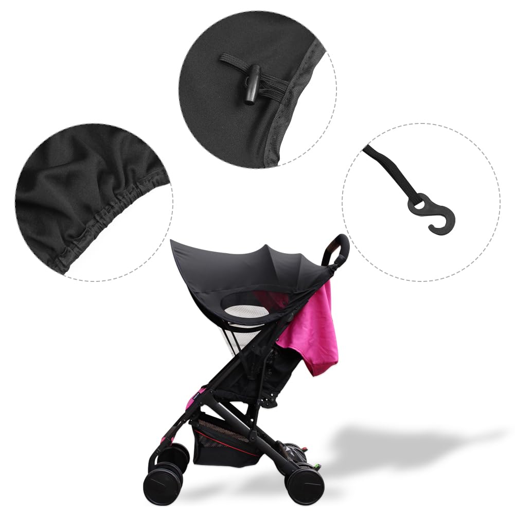 Baby Stroller Sun Shade Sun Rain Shade Blackout Blind Canopy Cover